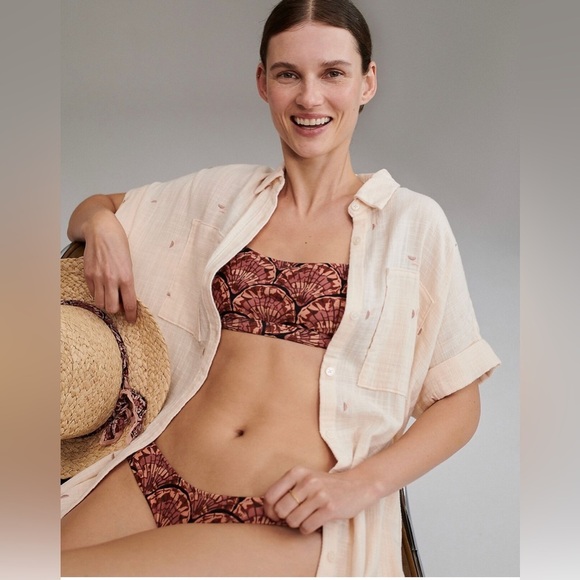 🤩NEW MADEWELL- Second Wave Balconette Bikini Top in Painted Seashells - Picture 7 of 9
